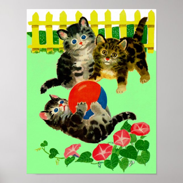 Póster tres pequeños gatitos (Frente)
