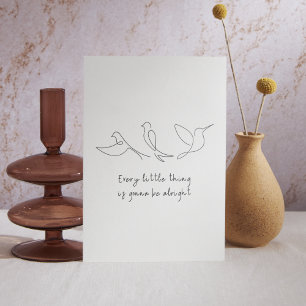 Póster Tres pequeños pájaros Canción Niños Dormitorio Art