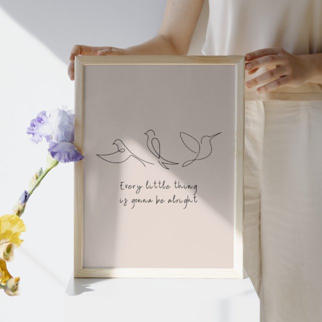 Póster Tres pequeños pájaros Canción Niños Dormitorio Art (Subido por el creador)