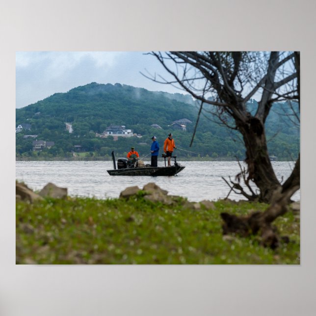 Póster Tres Pescadores En La Roca De Mesa (Frente)
