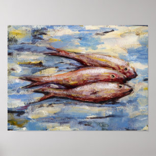 Póster Tres pescados