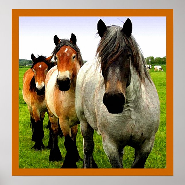 Póster Tres ponis (Frente)