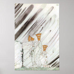 Póster Tres Princesas en la Montaña Azul por Kay Nielsen
