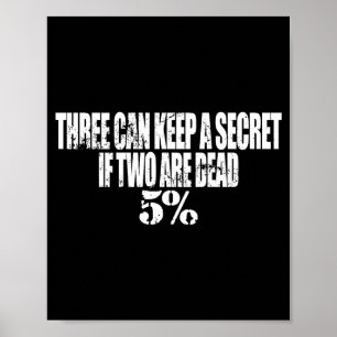 Póster Tres Pueden Guardar Un Secreto Si Dos Están Muerto