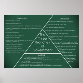 Póster Tres ramas del gobierno