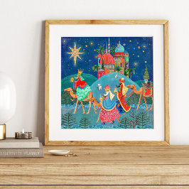 Póster Tres reyes | Fiesta de Navidad | Cartel