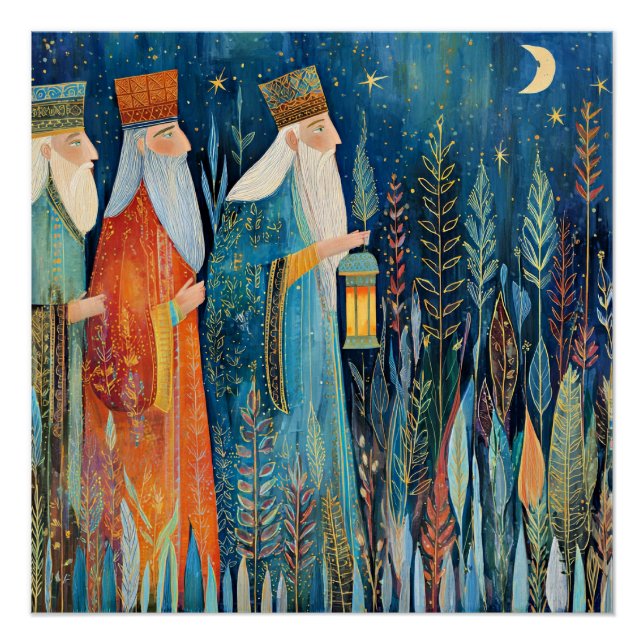 Póster Tres Reyes Magos, Historia de la Natividad, (Anverso)