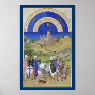 Póster Très Riches Heures - agosto