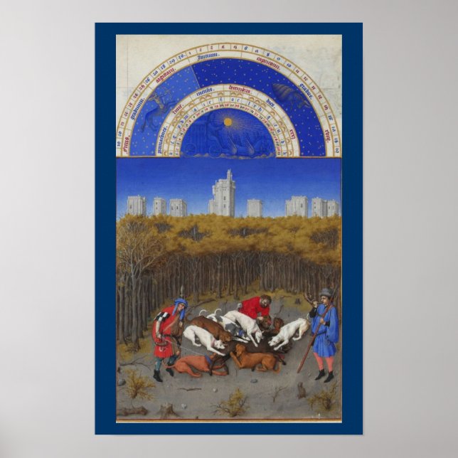 Póster Très Riches Heures - Diciembre (Frente)