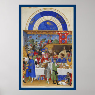 Póster Très Riches Heures - Enero