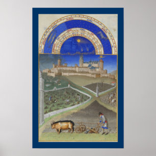 Póster Très Riches Heures - marzo