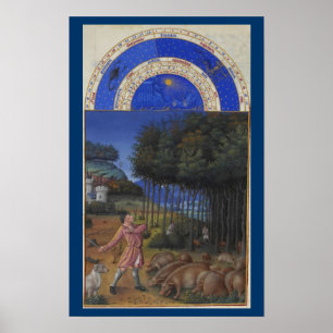 Póster Très Riches Heures - Noviembre