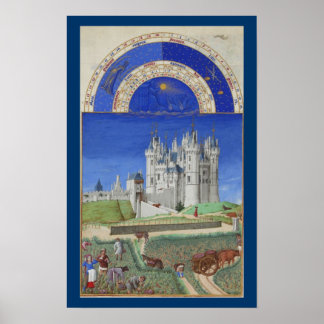 Póster Très Riches Heures - Septiembre