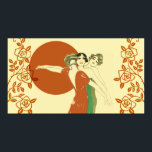 Póster TRES ROSAS, Damas Art Deco: SUNSHINE DE VERANO<br><div class="desc">Tres Rosas es una hermosa composición Art Déco que encarna el espíritu de Los Tres Rosas. Tres bonitas figuras Art Déco se unen en una elegante y artística pose con un conjunto de tres rosas Art Déco flanqueándolos a ambos lados. La imagen se termina con un gran círculo detrás de...</div>