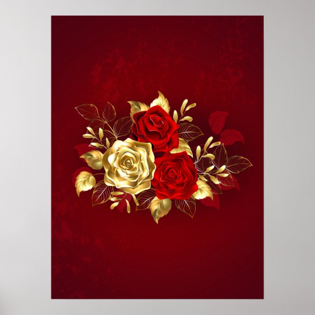 Póster Tres Rosas Joyas (Frente)