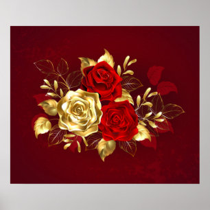 Póster Tres Rosas Joyas