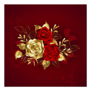 Póster Tres Rosas Joyas