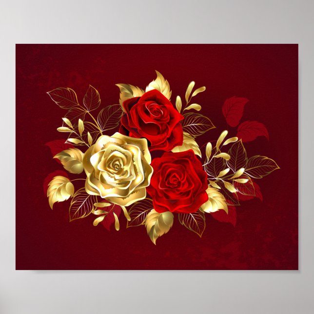 Póster Tres Rosas Joyas (Frente)