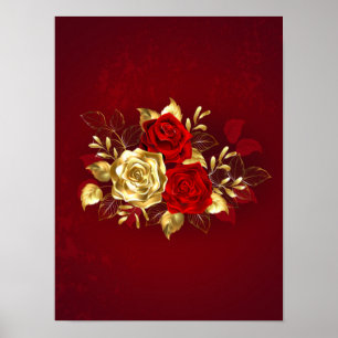 Póster Tres Rosas Joyas