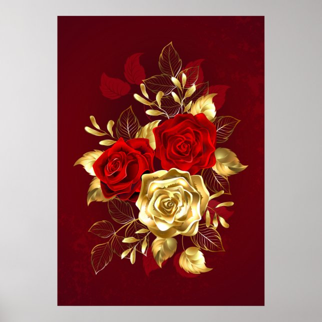 Póster Tres Rosas Joyas (Frente)