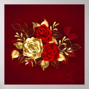 Póster Tres Rosas Joyas