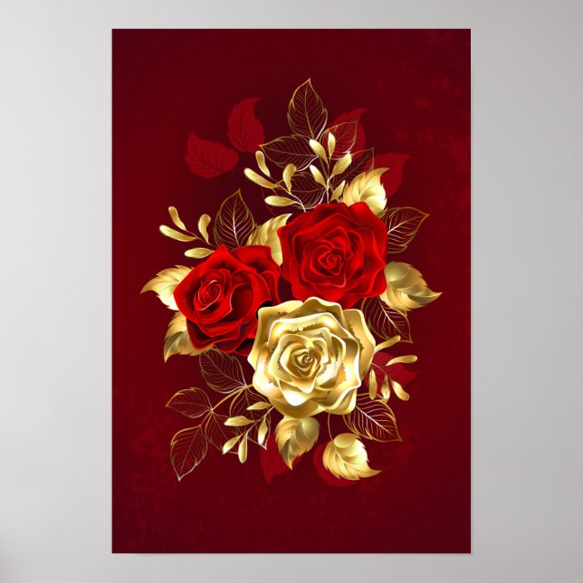 Póster Tres Rosas Joyas (Frente)