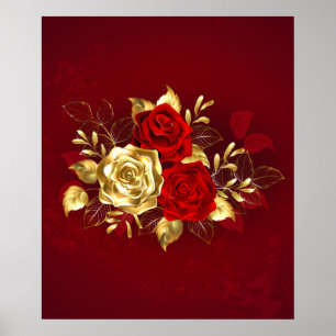 Póster Tres Rosas Joyas