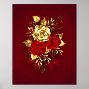 Póster Tres Rosas Joyas