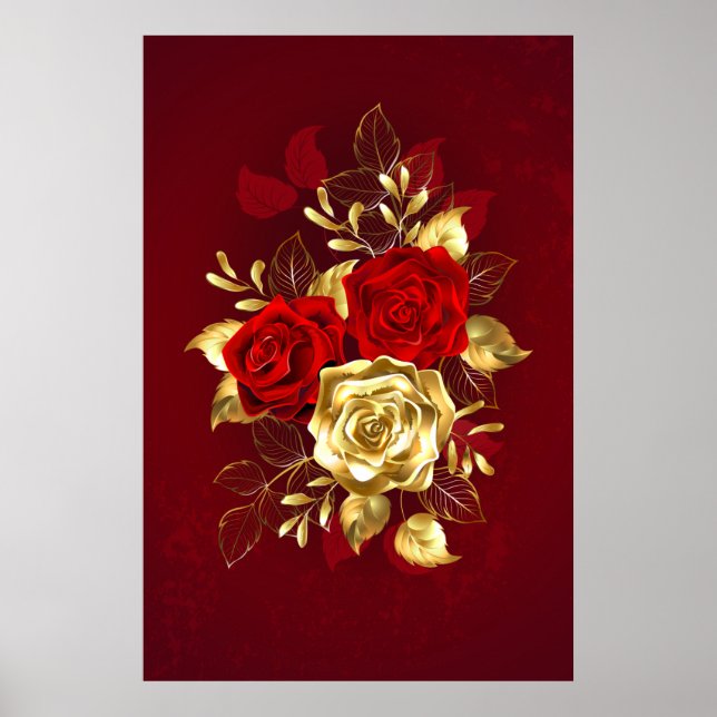 Póster Tres Rosas Joyas (Frente)