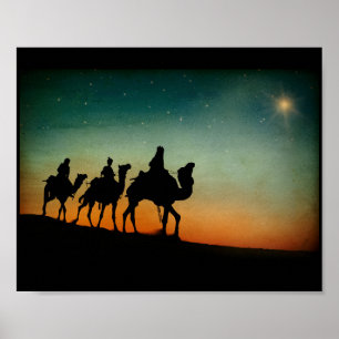 Póster Tres sabios después del feriado de los Navidades E
