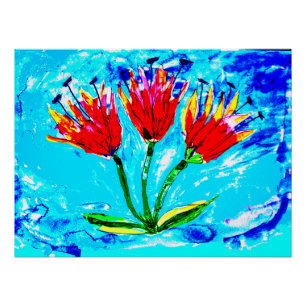 Póster Tres tulipanes