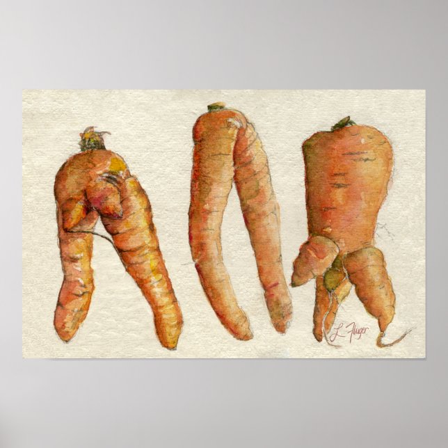 Póster Tres zanahorias locas (Frente)