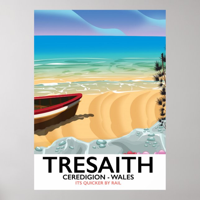 Póster Tresaith, Ceredigion beach Wales poster (Frente)