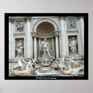 Póster Trevi Fountain in Rome, Italy Poster
