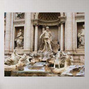 Póster Trevi Fountain Rome Italy travel photo