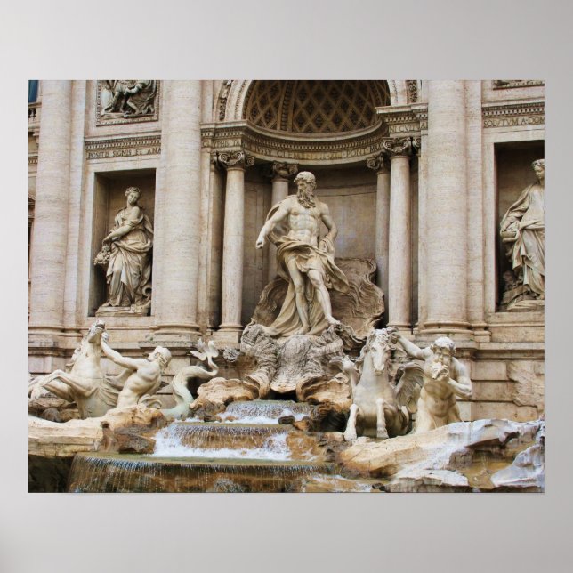Póster Trevi Fountain Rome Italy travel photo (Frente)