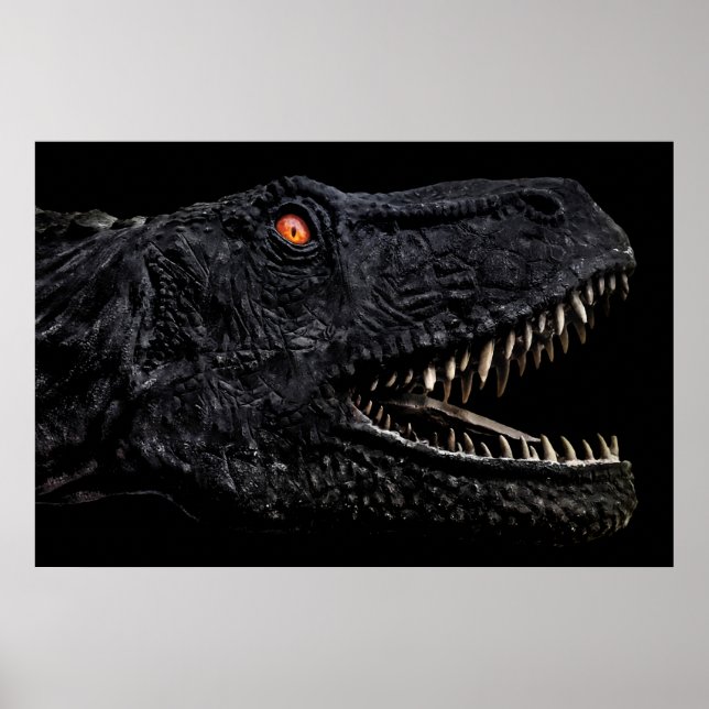 Póster Trex Dinosaur Head Dark Poster (Frente)