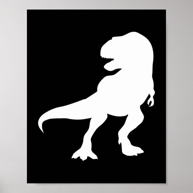 Póster TRex Trex Tyrannosaurus Jurassic Dino Funny Guay G (Frente)