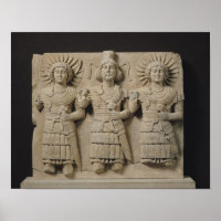 Tríada de dioses del Palmyrene, de la región de Pa