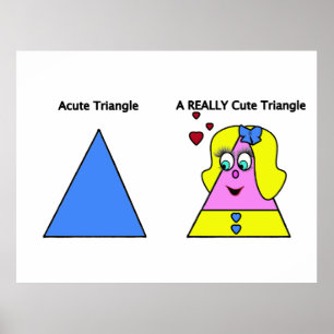 Póster Triángulo Agudo Un Triángulo Realmente Cubierto