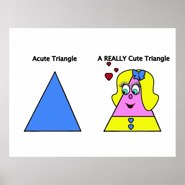 Póster Triángulo Agudo Un Triángulo Realmente Cubierto (Frente)