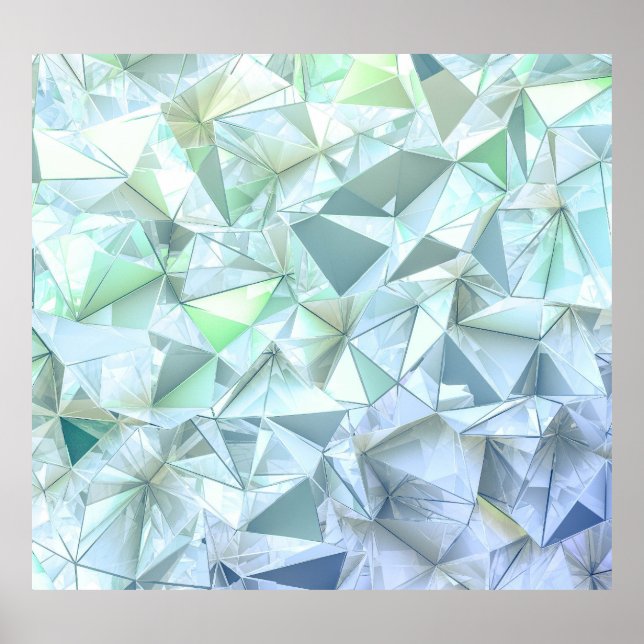 Póster Triángulo de cristal 3D, representación ilustrativ (Frente)