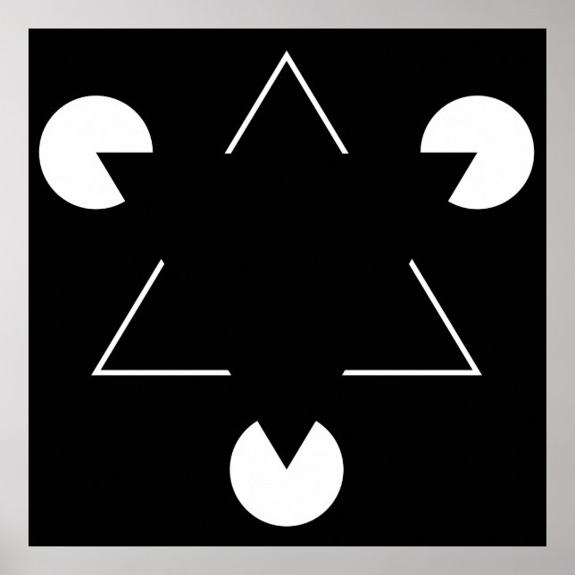 Póster Triángulo de Kanizsa (Frente)