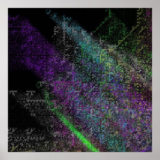 Póster Triángulo de Serpenski al cuadrado (Frente)