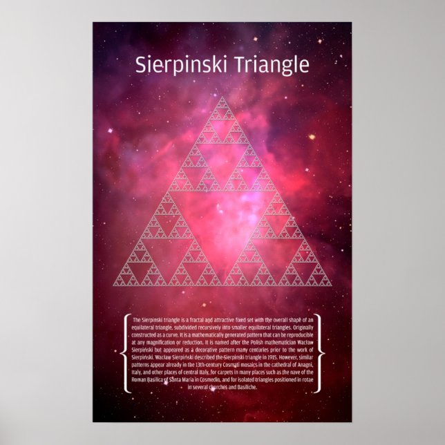Póster Triángulo de Sierpinski (Frente)