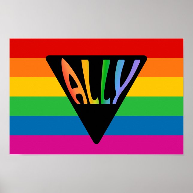 Póster Triángulo del aliado gay (Frente)