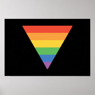 Póster Triángulo del Arcoiris del Orgullo Gay