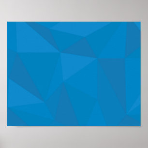 Póster Triángulos azules, modernos, frescos, modernos y f