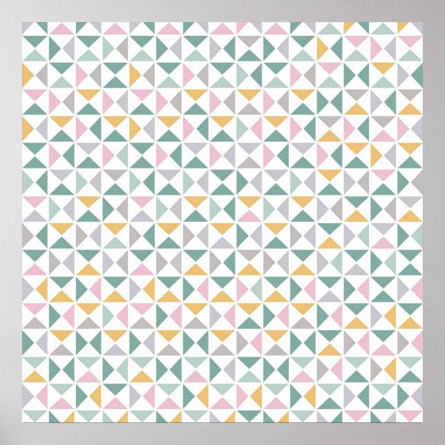 Póster Triángulos geométricos (Frente)