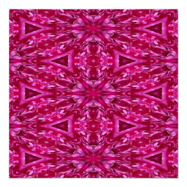 Póster Triángulos rosados calientes (Anverso)